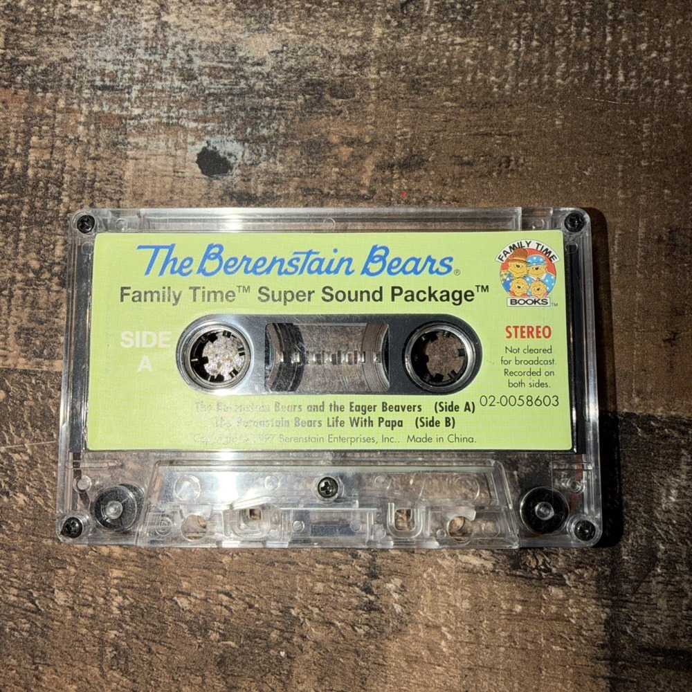 Vintage 1997 Berenstain Bears Family Time Super Sound Package Cassette Tape